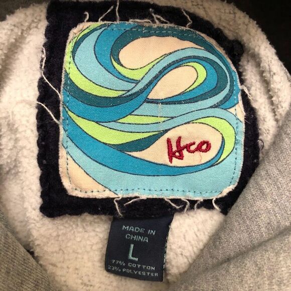 Hollister Y2K Men's Gray Pullover Hoodie Large Malibu Preppy Unisex Heavy Duty - Picture 5 of 10